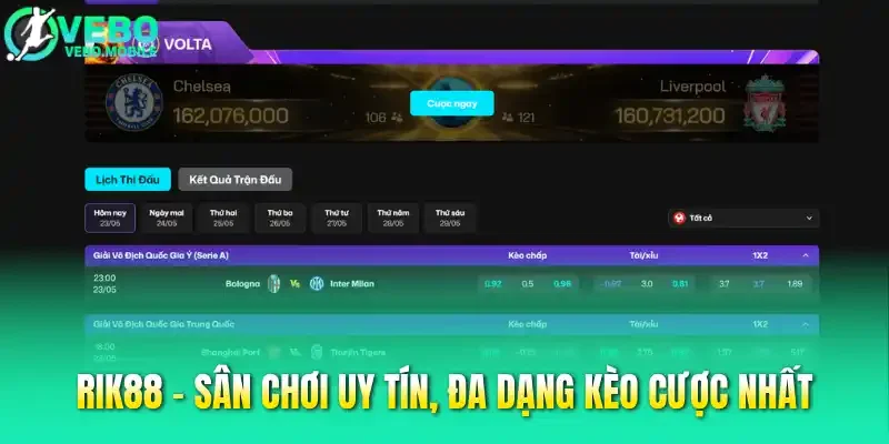 Rik88 - Sân chơi uy tín, đa dạng kèo cược nhất