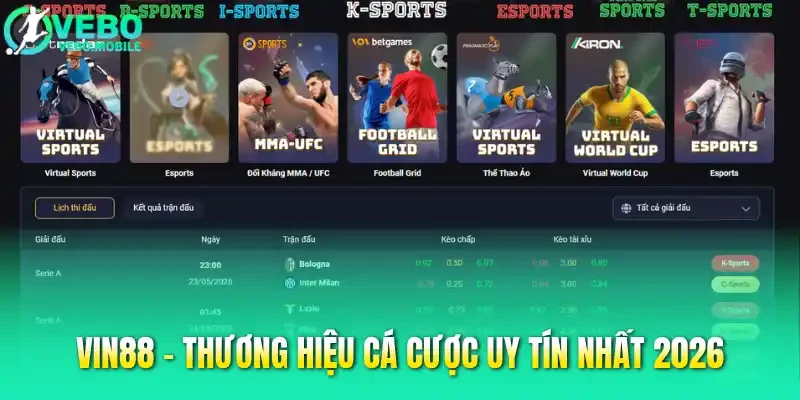 Vin88 - Thương hiệu cá cược uy tín nhất 2026