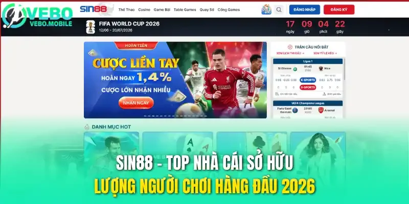 Sin88 - Top nhà cái sở hữu lượng người chơi hàng đầu 2026