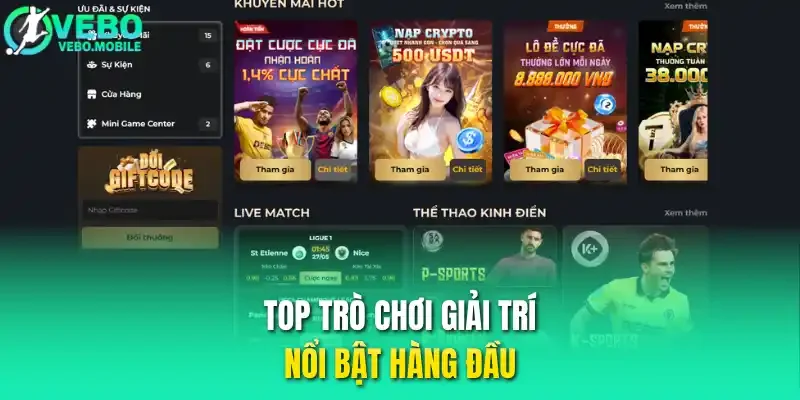Top trò chơi giải trí nổi bật hàng đầu