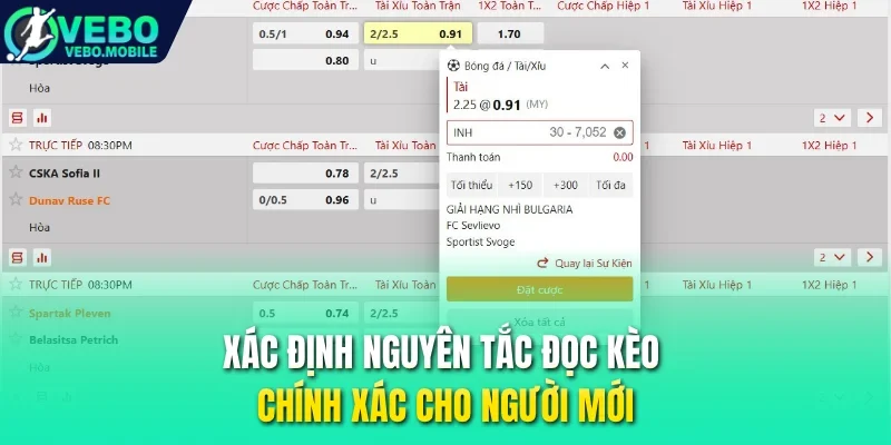 Xác định nguyên tắc đọc kèo chính xác cho người mới